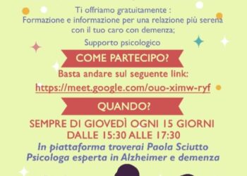 Alzheimer, da Ra.Gi. aiuto parenti con “Mai senza un Caffè online”