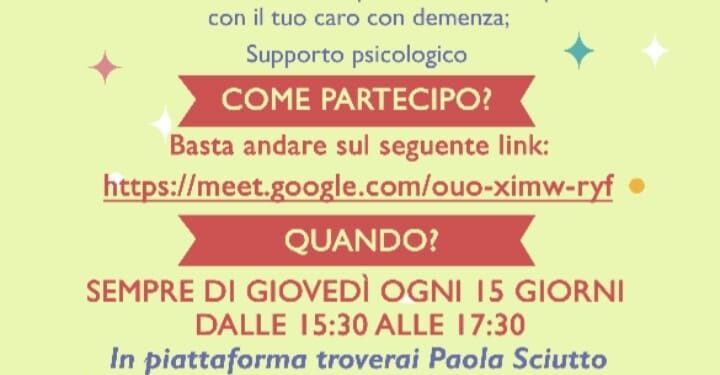 Alzheimer, da Ra.Gi. aiuto parenti con “Mai senza un Caffè online”