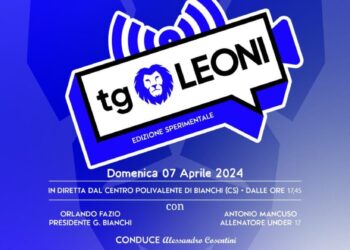 Giovanile Bianchi, domani trasmissione in diretta dal Centro Polivalente, su ilReventino.it