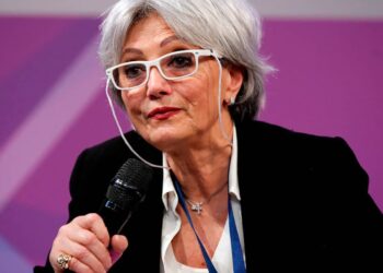 La senatrice Francesca Scopelliti il 25 maggio al «Sabato del Villaggio»