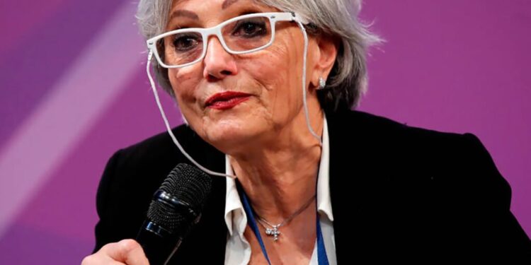 La senatrice Francesca Scopelliti il 25 maggio al «Sabato del Villaggio»