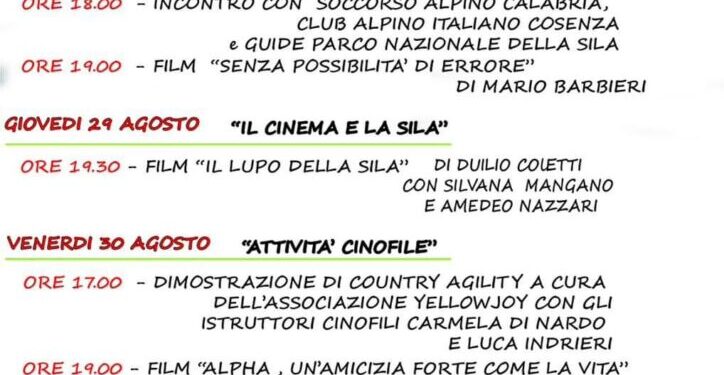 Manifestazione “Sguardi sulla Sila” a Camigliatello