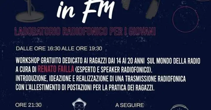 Decollatura, domani, 23 agosto, workshop Voci in FM