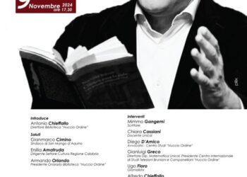 San Mango, Il 9 novembre inaugurazione della Biblioteca Comunale intitolata a Nuccio Ordine