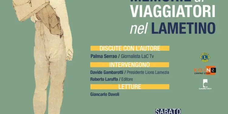 «Memorie di viaggiatori nel lametino». Sabato 30 presentazione del nuovo libro di Raffaele Gaetano