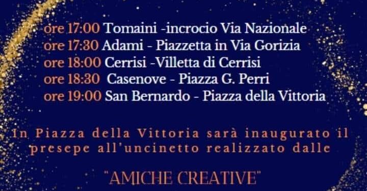 Decollatura, si accendono gli alberi all’uncinetto di Amiche creative. Quest’anno anche un fantastico presepe tutto di stoffa