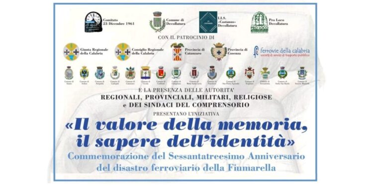 Decollatura, si ricorda il 63° anniversario del deragliamento ferroviario della Fiumarella