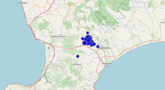 Ancora scosse di terremoto in Calabria. La più forte ad Amato 3.3 avvertita anche nel Reventino