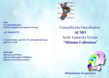 Lamezia, via ad attività consultorio oncologico Acmo. Presente anche l’oncologa decollaturese Pina Molinaro 