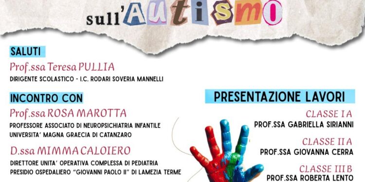 Soveria Mannelli, domani «Una finestra sull’autismo» organizzata dall’I.C. “Rodari”