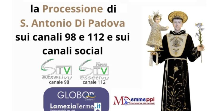 Da Lamezia Terme la diretta televisiva della Processione di Sant’Antonio