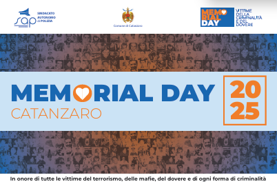 Catanzaro, domani il Memorial Day per ricordare le vittime della criminalità