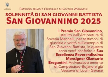 A Monsignor Giancarlo Bregantini il premio San Giovannino 2025