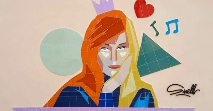 Serrastretta, altro murale di Massimo Sirelli. Tributo alla cantante Dalida, origini di Serrastretta