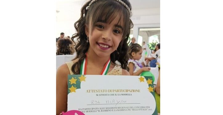 Petronà, Myriam Cavallaro è la bambina più bella della Calabria