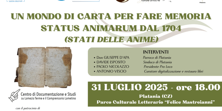 Un Mondo di Carta per fare Memomoria Status Animarum dal 1704 (Stati delle Anime)