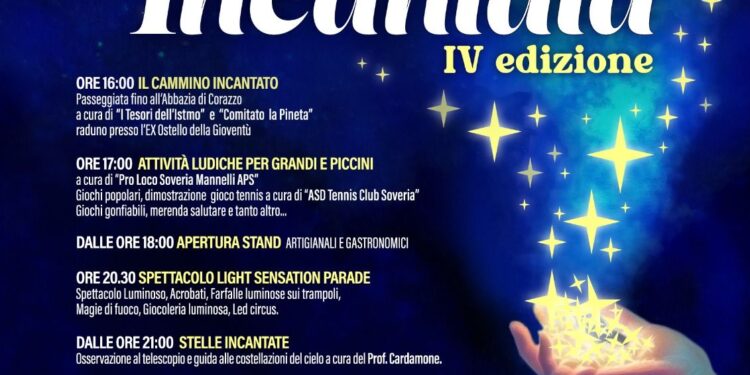 Si terrà giorno 18 agosto presso il piccolo e caratteristico borgo Colla di Soveria Mannelli (CZ) la IV edizione de “La notte incantata”