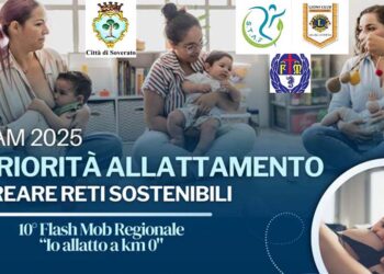 L’ASP di Catanzaro conclude con un flash mob a Soverato la Settimana Mondiale dell’allattamento materno
