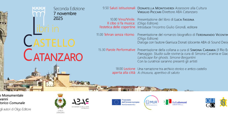 Torna “Libri in Castello”, una giornata tra arte e cultura al Complesso San Giovanni di Catanzaro