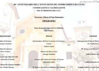 Taverna celebra i 40 anni del Fondo Edifici di Culto: convegno su conservazione e valorizzazione del patrimonio F.E.C.