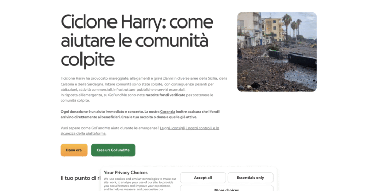 Catanzaro, mini market danneggiato dal ciclone Harry. Lanciata raccolta fondi online per ripartire