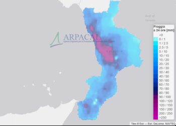 Dati Arpacal sul maltempo in Calabria, caduti fino a 200 mm di pioggia. Ad Altilia raffiche oltre i 100 km/h