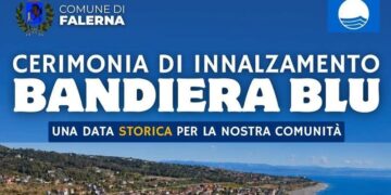 Falerna, cerimonia di innalzamento della Bandiera Blu nel mare della Calabria centrale