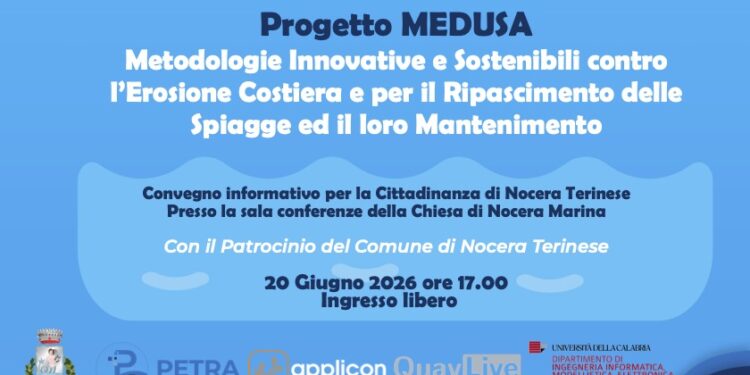 Innovazione e sostenibilità per la tutela del litorale: a Nocera Terinese sarà presentato il Progetto MEDUSA