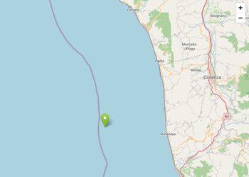Forte terremoto al largo della costa tirrenica cosentina. La scossa avvertita in gran parte della Calabria