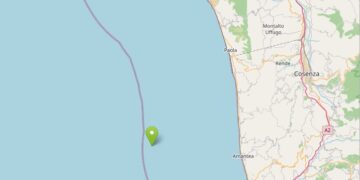 Forte terremoto al largo della costa tirrenica cosentina. La scossa avvertita in gran parte della Calabria