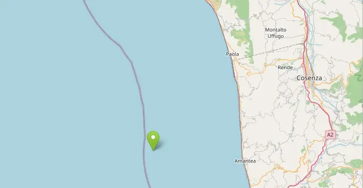 Forte terremoto al largo della costa tirrenica cosentina. La scossa avvertita in gran parte della Calabria