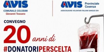 AVIS Colosimi, anniversario di solidarietà: “20 anni di #DONATORIPERSCELTA”