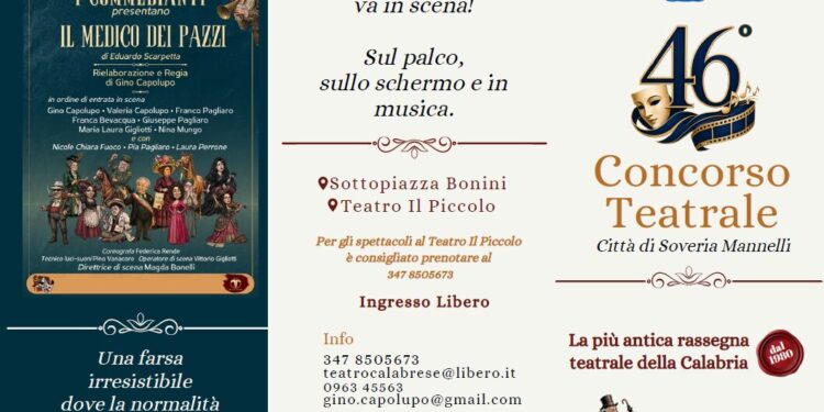 Soveria Mannelli: riparte lo storico Concorso teatrale che riserverà anche sorprese cinematografiche e musicali