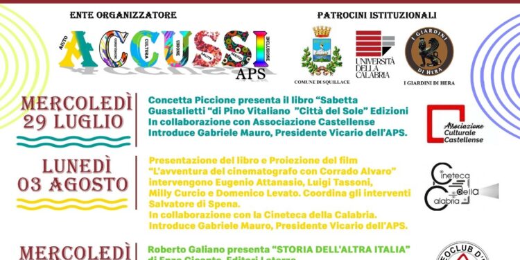 Accussi Aps: a Squillace la seconda Rassegna Culturale “Maestro Giacinto Cuccunato”