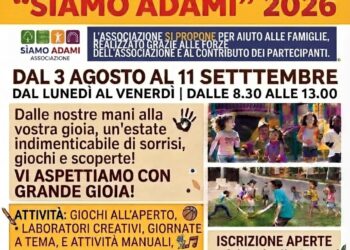 Via alle iscrizioni per il “Centro Estivo SiAmo Adami 2026”, dal 3 agosto all’11 settembre