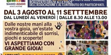 Via alle iscrizioni per il “Centro Estivo SiAmo Adami 2026”, dal 3 agosto all’11 settembre
