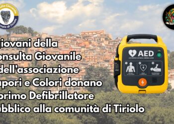 Tiriolo diventa “Cardioprotetta”: i giovani donano il primo Defibrillatore Pubblico H24 alla comunità.