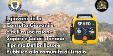 Tiriolo diventa “Cardioprotetta”: i giovani donano il primo Defibrillatore Pubblico H24 alla comunità.