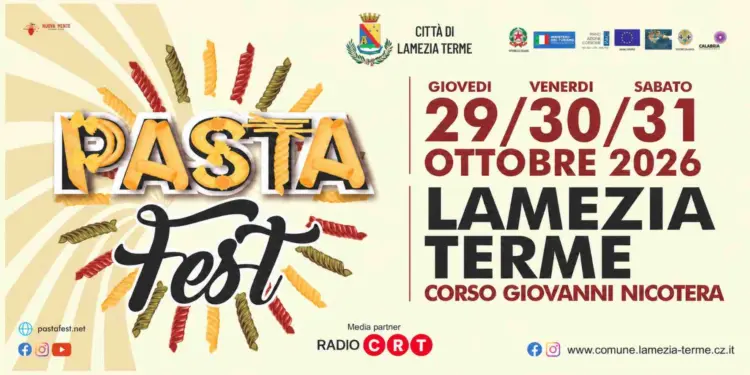 Pasta Fest, a Lamezia Terme la seconda edizione: tre giorni di degustazioni, libri e chef nel segno della tradizione gastronomica
